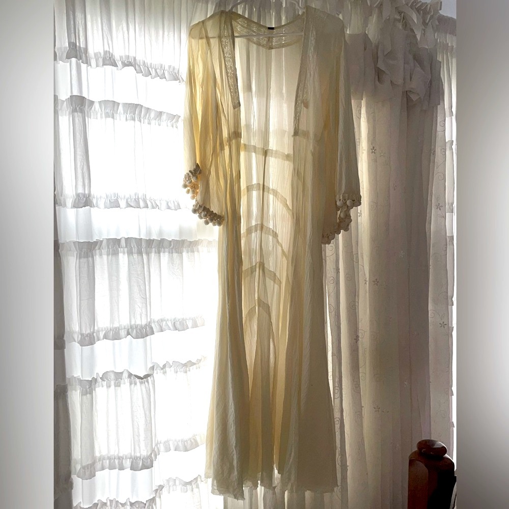 Free People blousy sheer maxi duster.